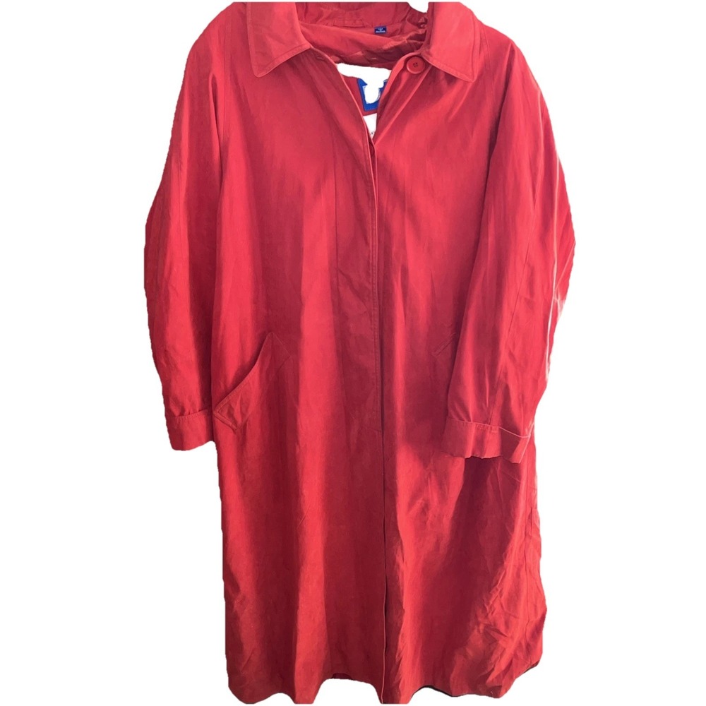 d2 drizzle saks fifth avenue exclusive trench coat Red Full Length Size 12